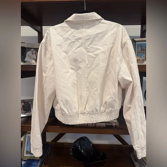 Reformation Kinsley Cropped Bomber Jacket - Picture 3 of 5